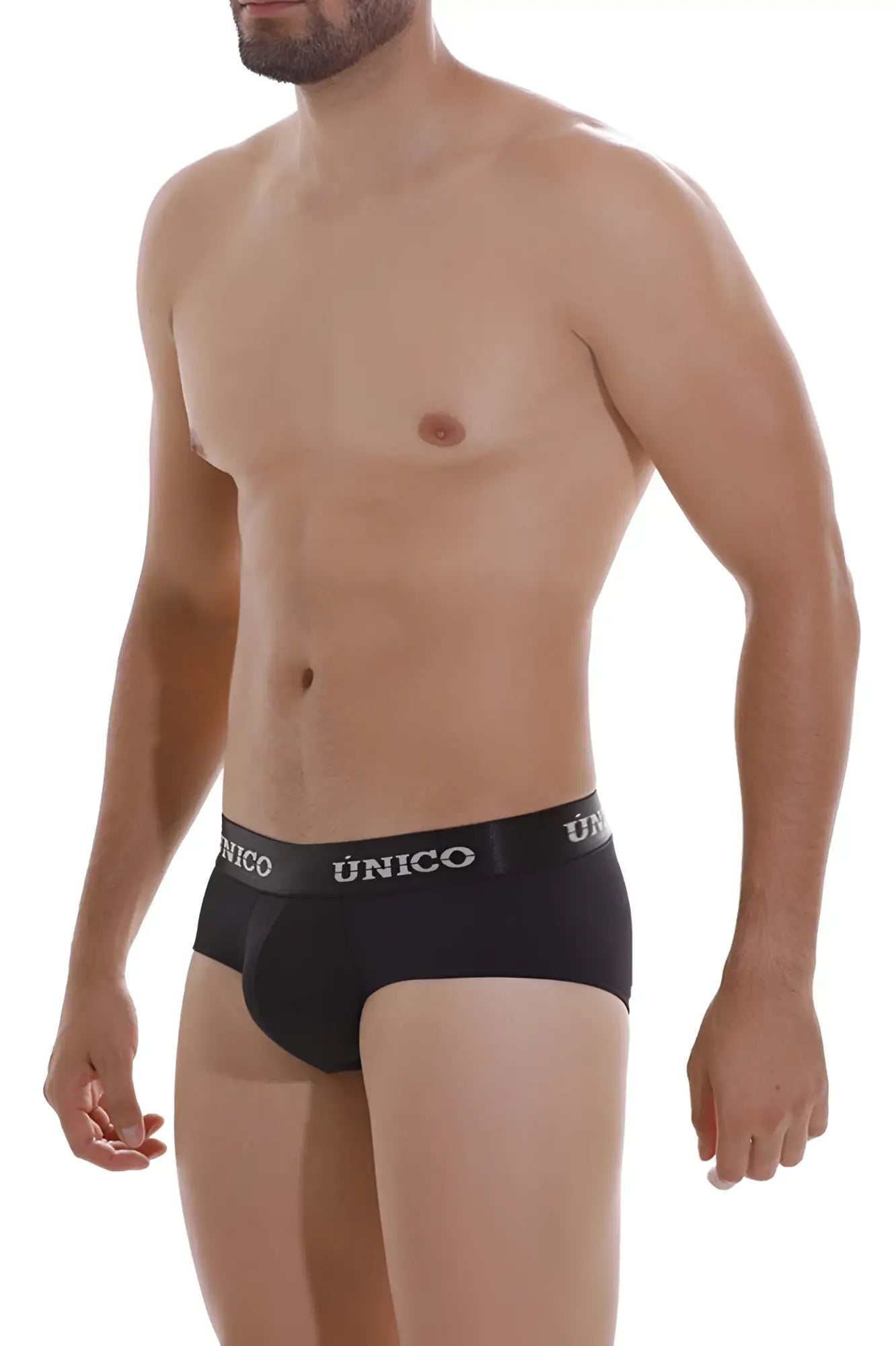 Black unico intenso a22 briefs with white logo band in color 99 black featuring comfortable material and design