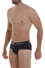 Black unico intenso a22 briefs with white logo band in color 99 black featuring comfortable material and design