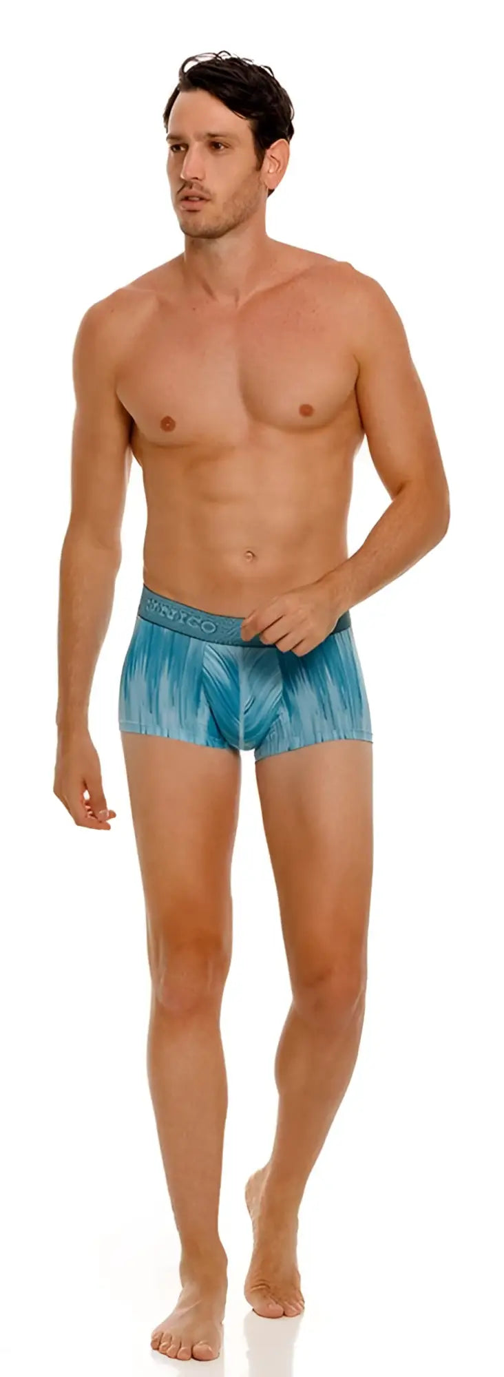 Unico 24080100112 hilada trunks blue patterned men’s boxer briefs with subtle textured design
