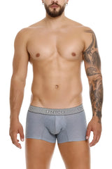 Gray patterned Unico 25020100116 Baldio trunks with textured waistband featuring brand name and comfortable fit