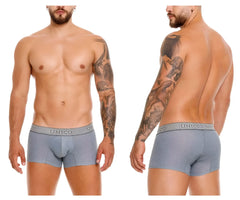 Gray textured unico 25020100116 baldio boxer briefs with patterned elastic waistband and unico brand name