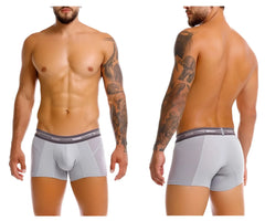 Gray unico 25040100123 albaricoque men’s boxer briefs with supportive design and breathable mesh paneling