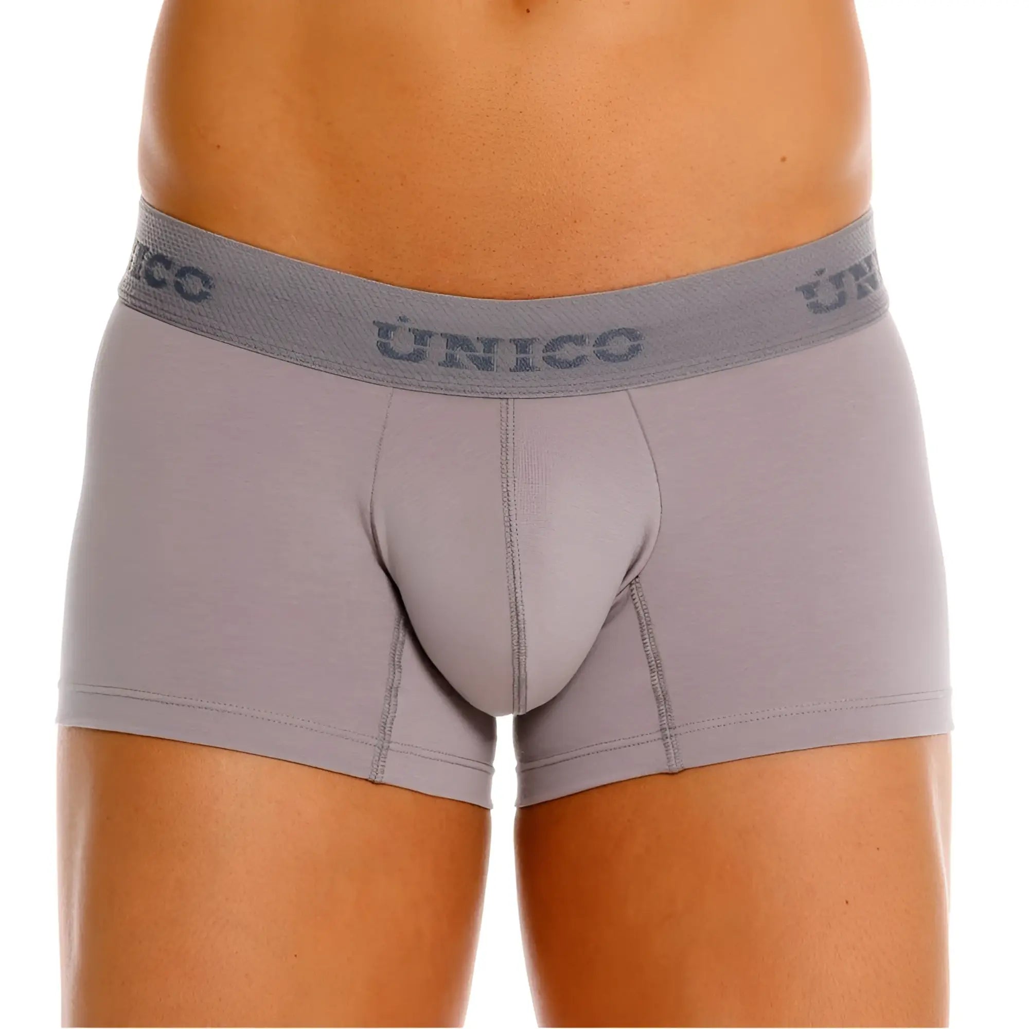 Gray unico men’s briefs with contoured design and elastic waistband in comfortable fabric for everyday wear