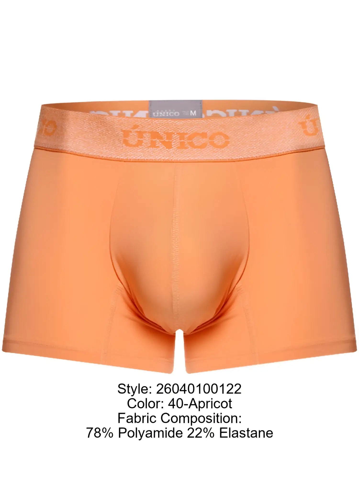 Apricot unico 26040100122 classic trunks made of 78 polyamide 22 elastane offering premium support and style