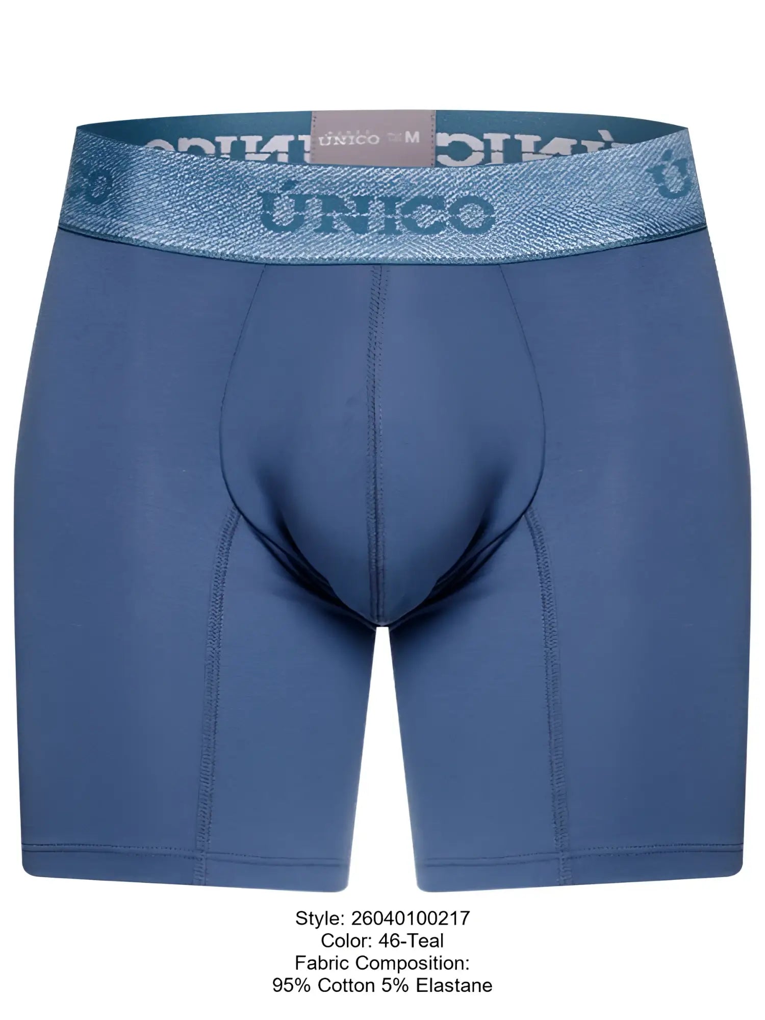 Teal unico 26040100217 classic men’s boxer briefs made of 95 percent cotton 5 percent elastane for premium comfort