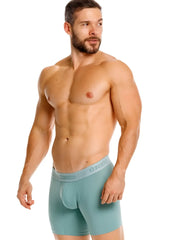 Teal mens ceramic boxer briefs with a light gray onico waistband model unico 26040100221 color 43-green