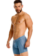Blue unico 26040100227 classic boxer briefs in textured form-fitting design for premium comfort and fit