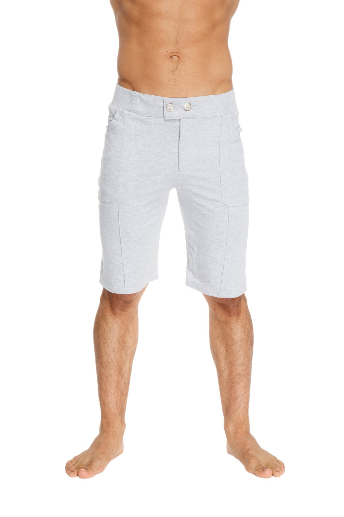 Urban tactical at home dress shorts heather grey in light gray with minimalist design and subtle cargo pockets