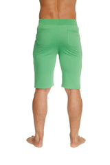 Urban tactical at home dress shorts in bamboo green with elastic waistband and two side pockets for comfort
