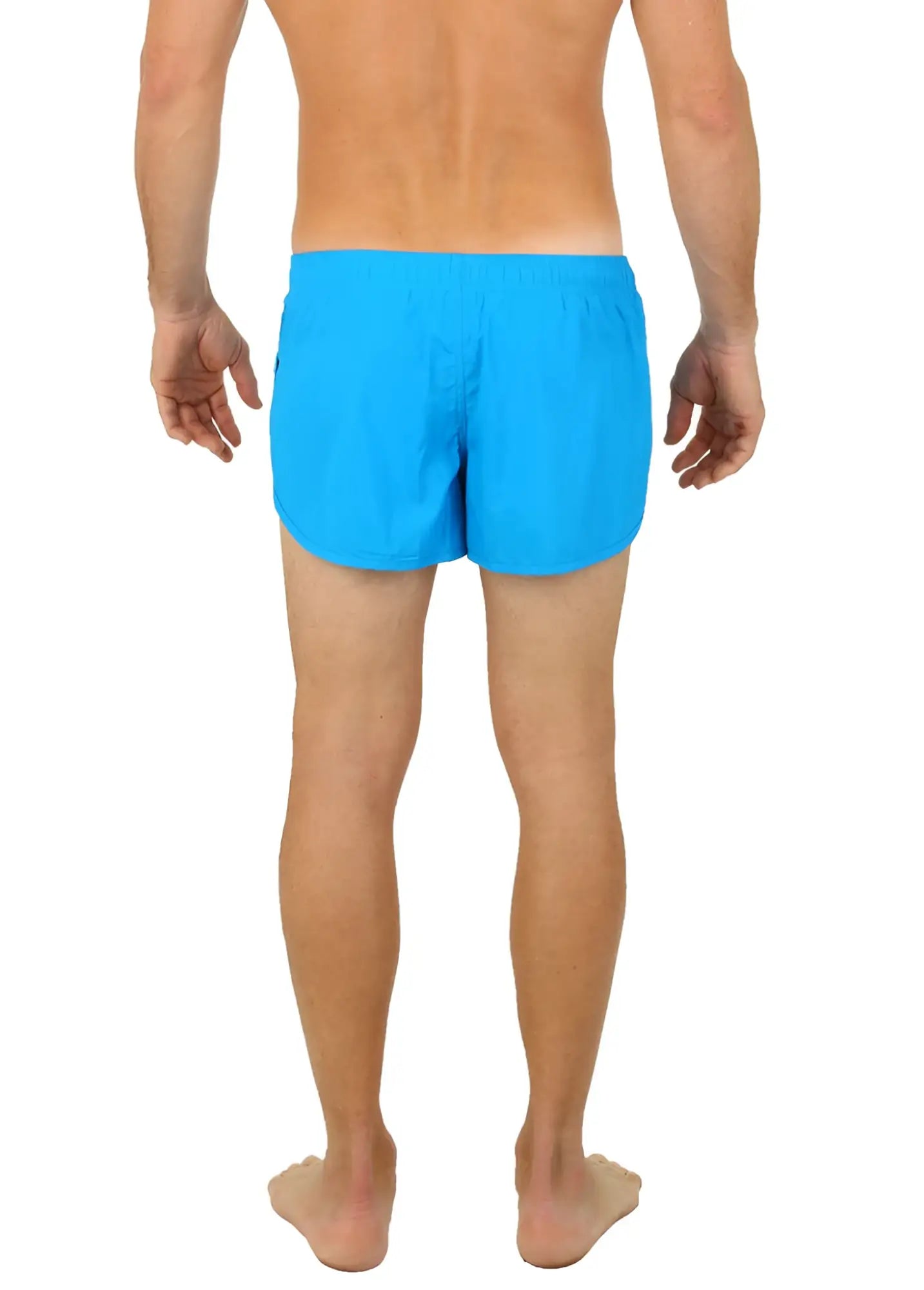 Uzzi running short bright blue swim trunks with solid design perfect for running and water activities