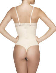 Beige vedette 211 nadine strapless bodysuit in nude with thin straps and smooth seamless body shaper design