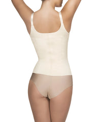 Beige vedette 400 felice underbust waist cincher with zipper seamless body shaper with thin straps and smooth design