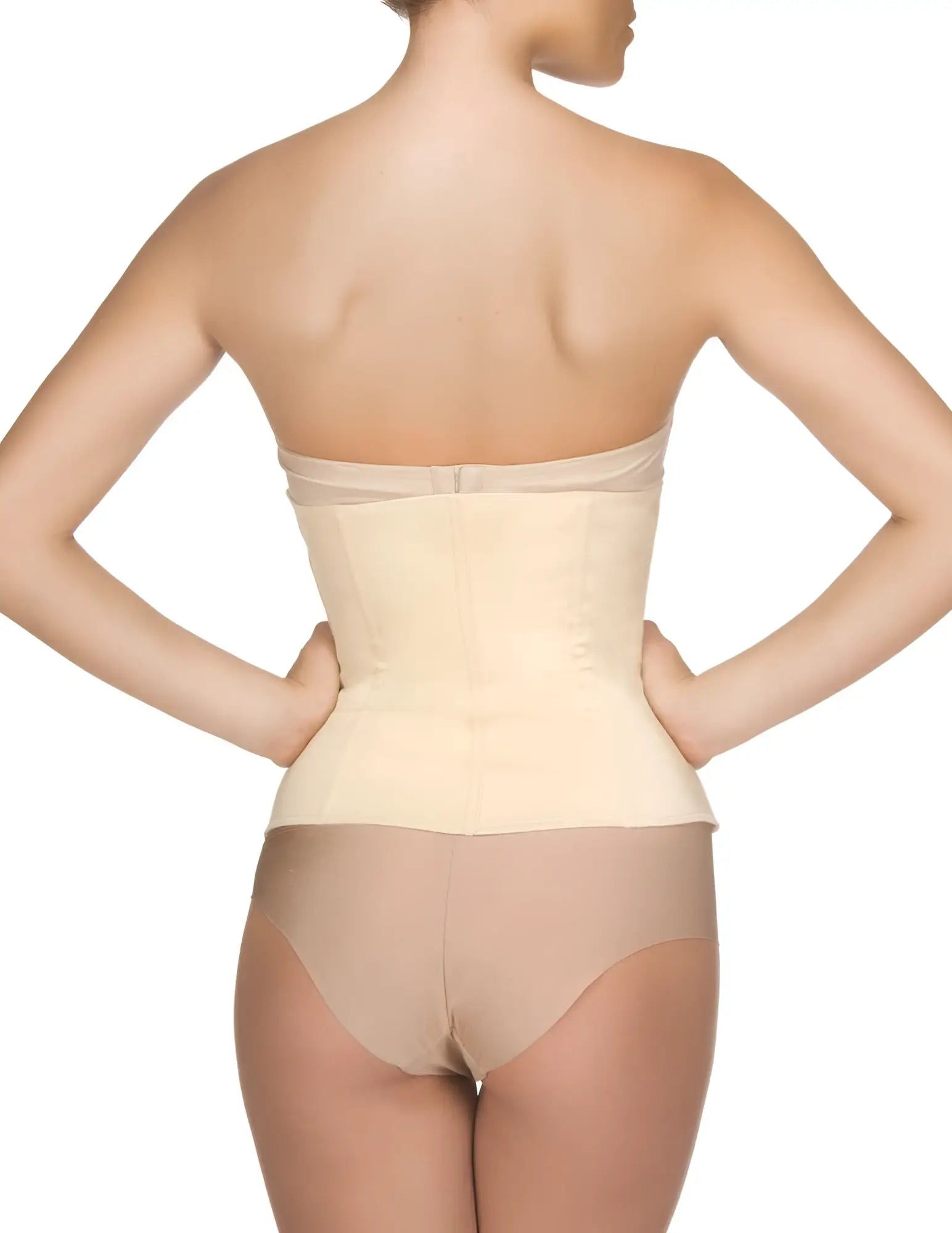 Vedette 403 Gigi waist cincher in nude with smooth seamless design and elastic band for support