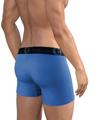 WildmanT big boy pouch boxer briefs in dark blue with a 5 inch inseam and black elastic waistband logo