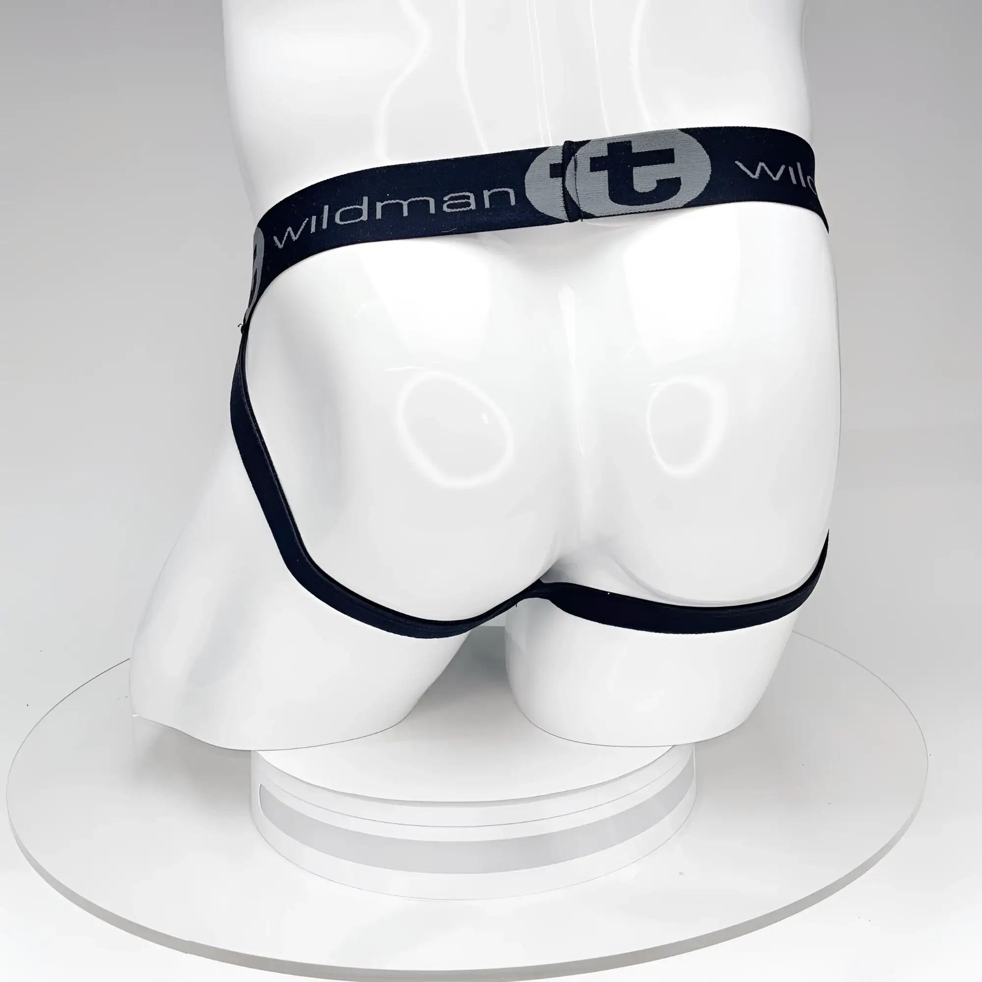 Black wildman big boy pouch jockstrap briefs with sleek minimalist design and elastic waistband