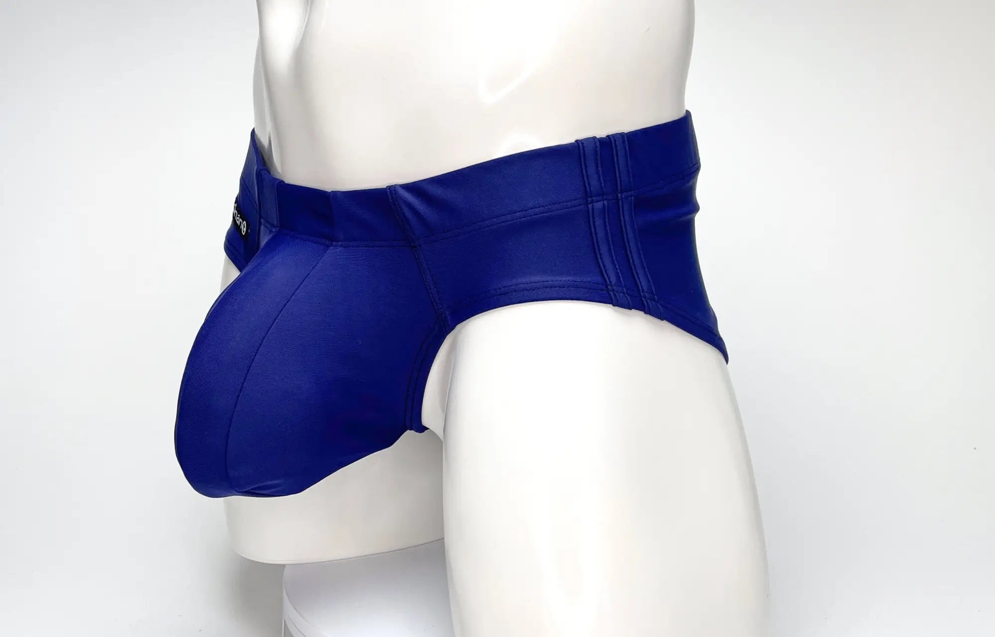 WildmanT big boy pouch swim brief navy glossy royal blue with contoured design and visible stitching