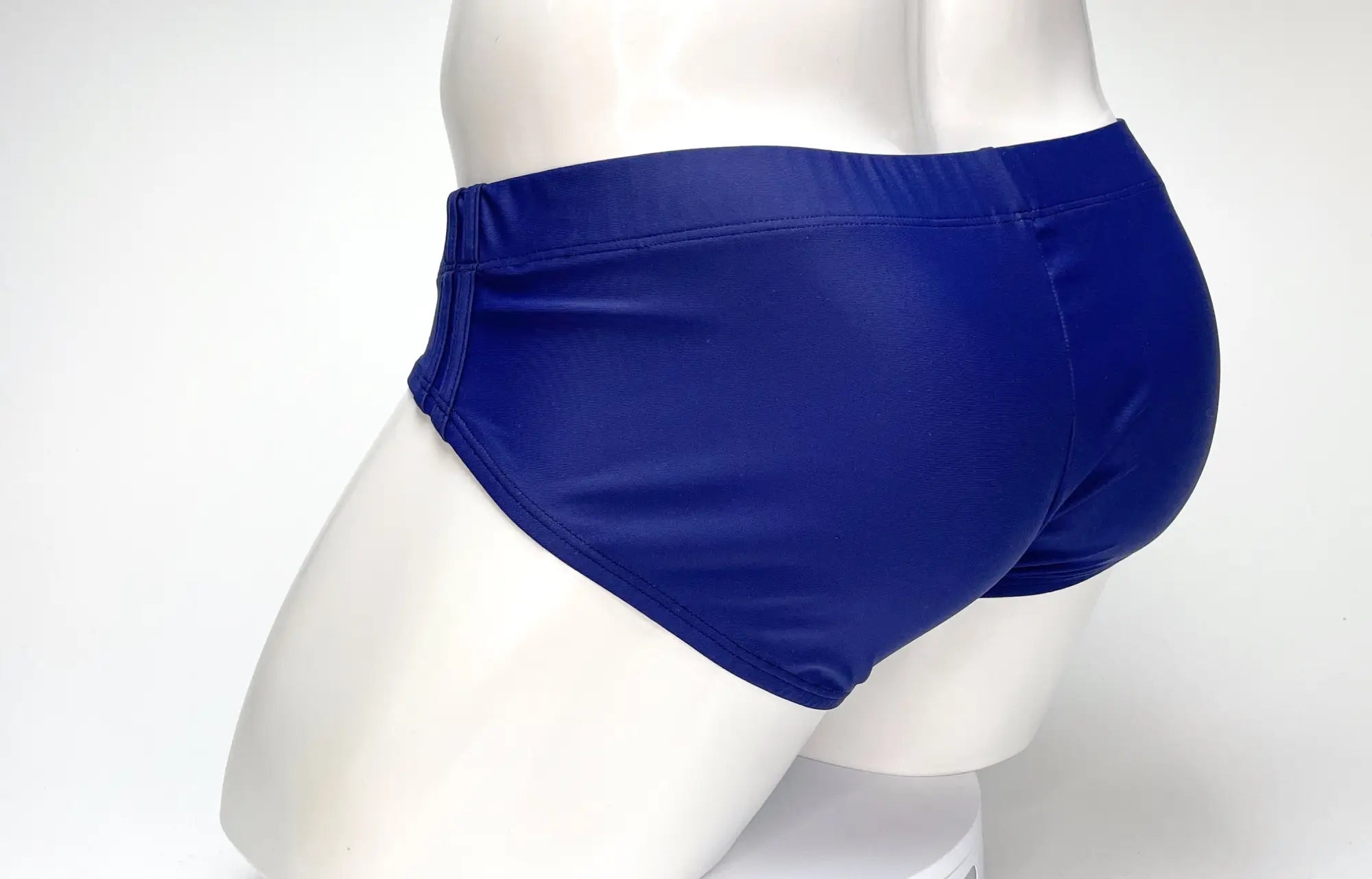 Wildmant big boy pouch swim brief navy in royal blue with smooth glossy finish and snug-fitting design