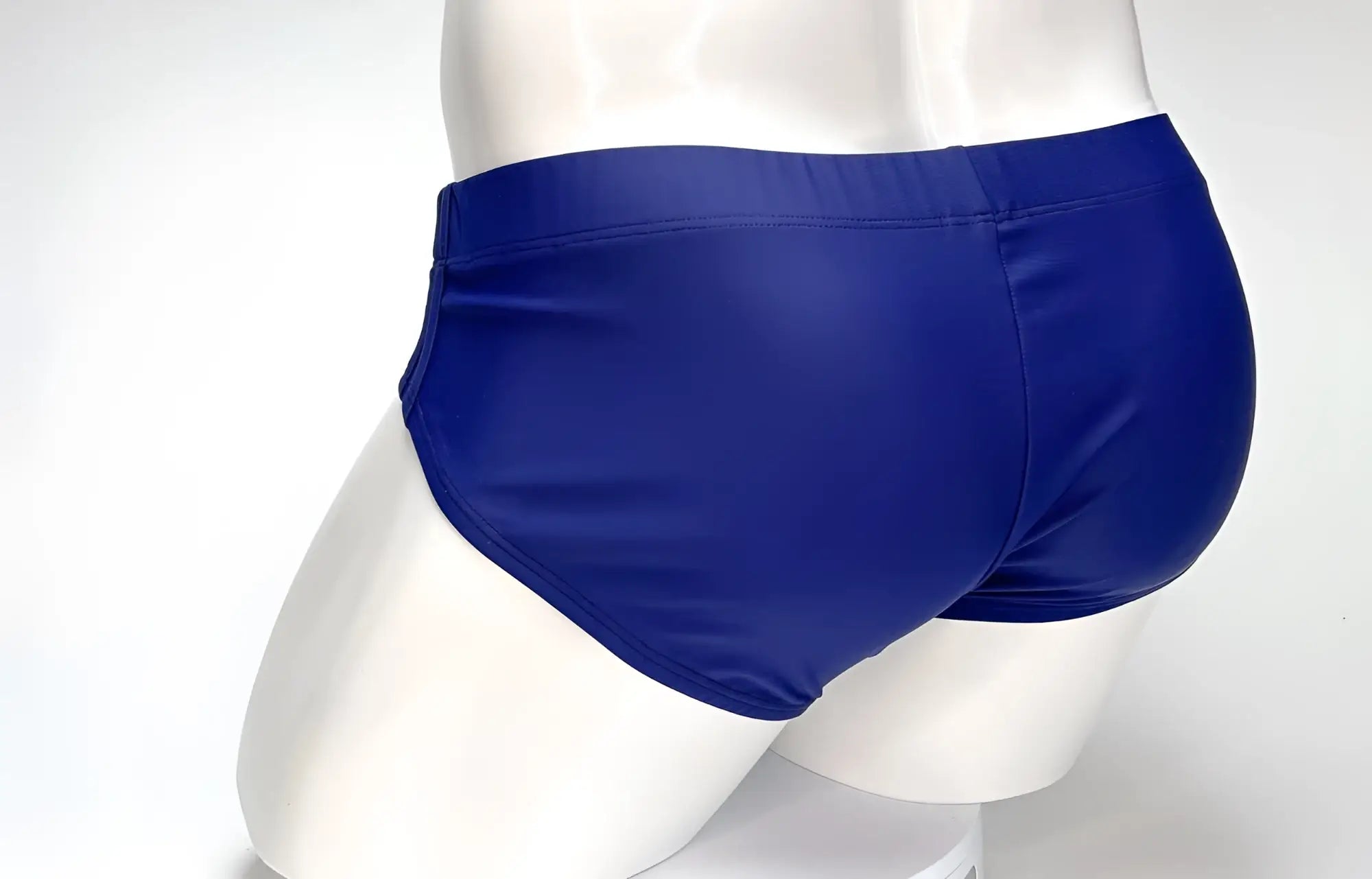 Wildmant big boy pouch swim brief navy in royal blue with a smooth glossy finish perfect for swimming