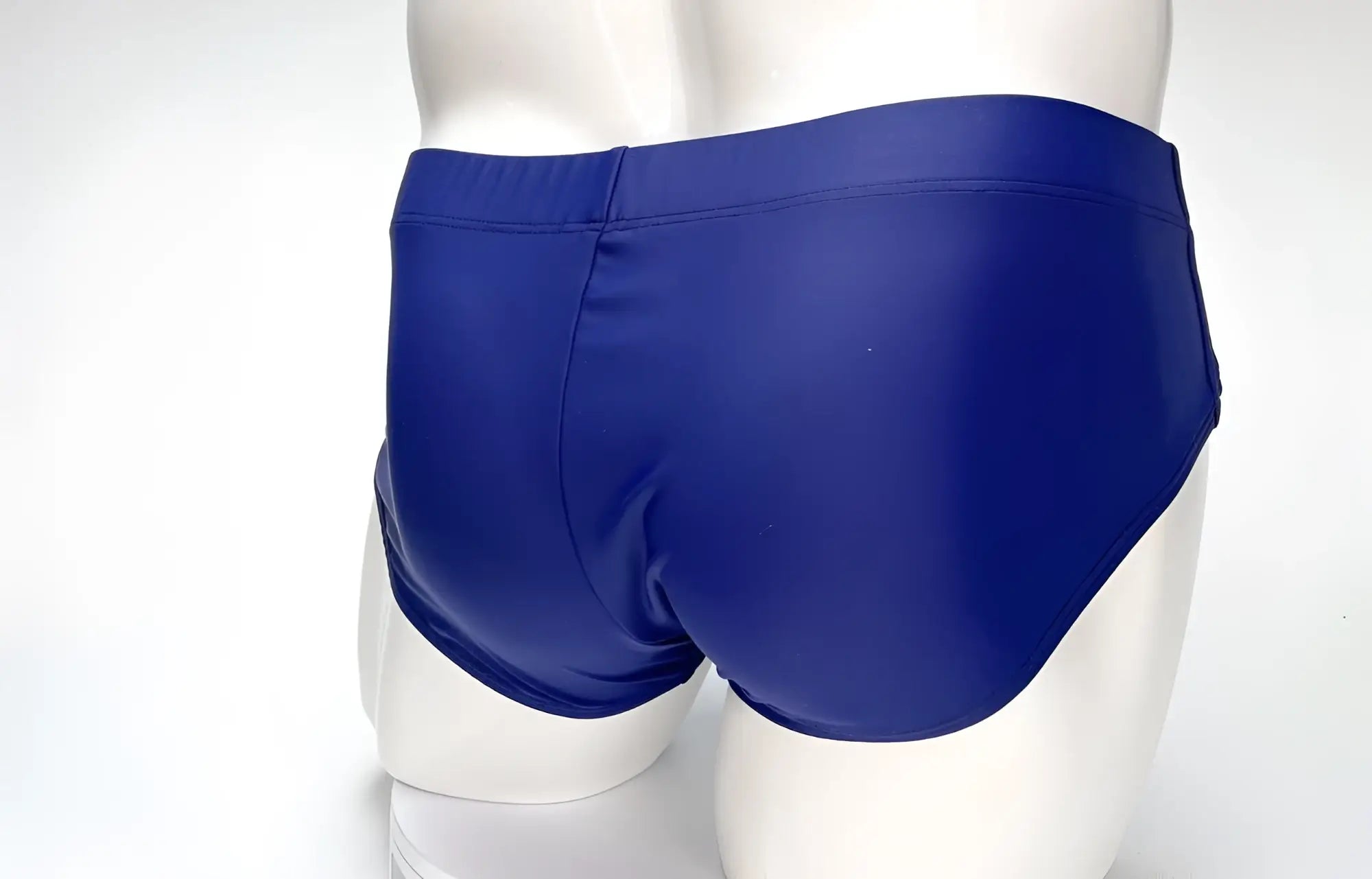 Wildmant big boy pouch swim brief in royal blue with smooth glossy fabric perfect for swimming and beachwear