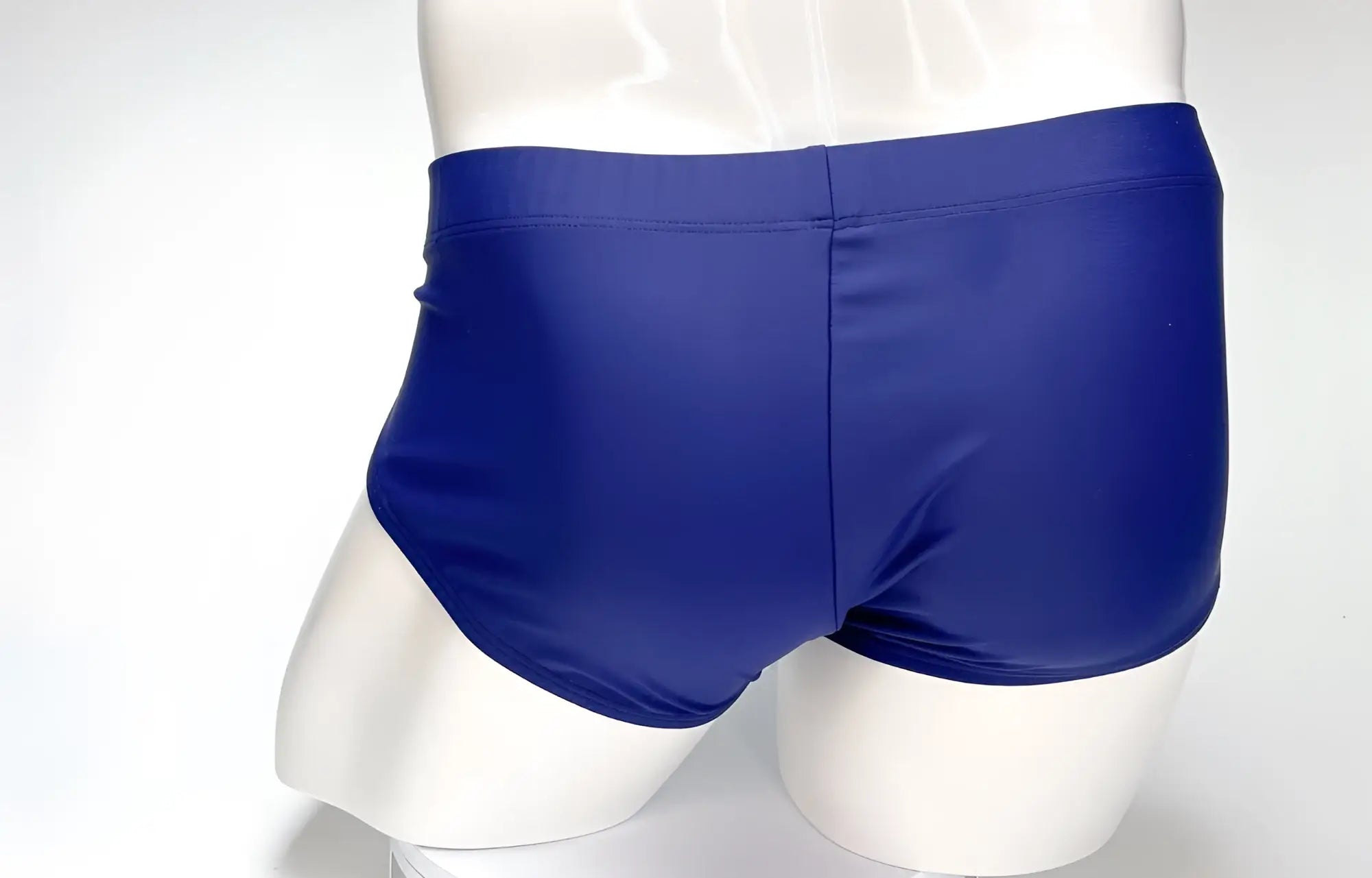 Wildmant big boy pouch swim brief navy in royal blue with smooth glossy fabric finish for swimming and beachwear