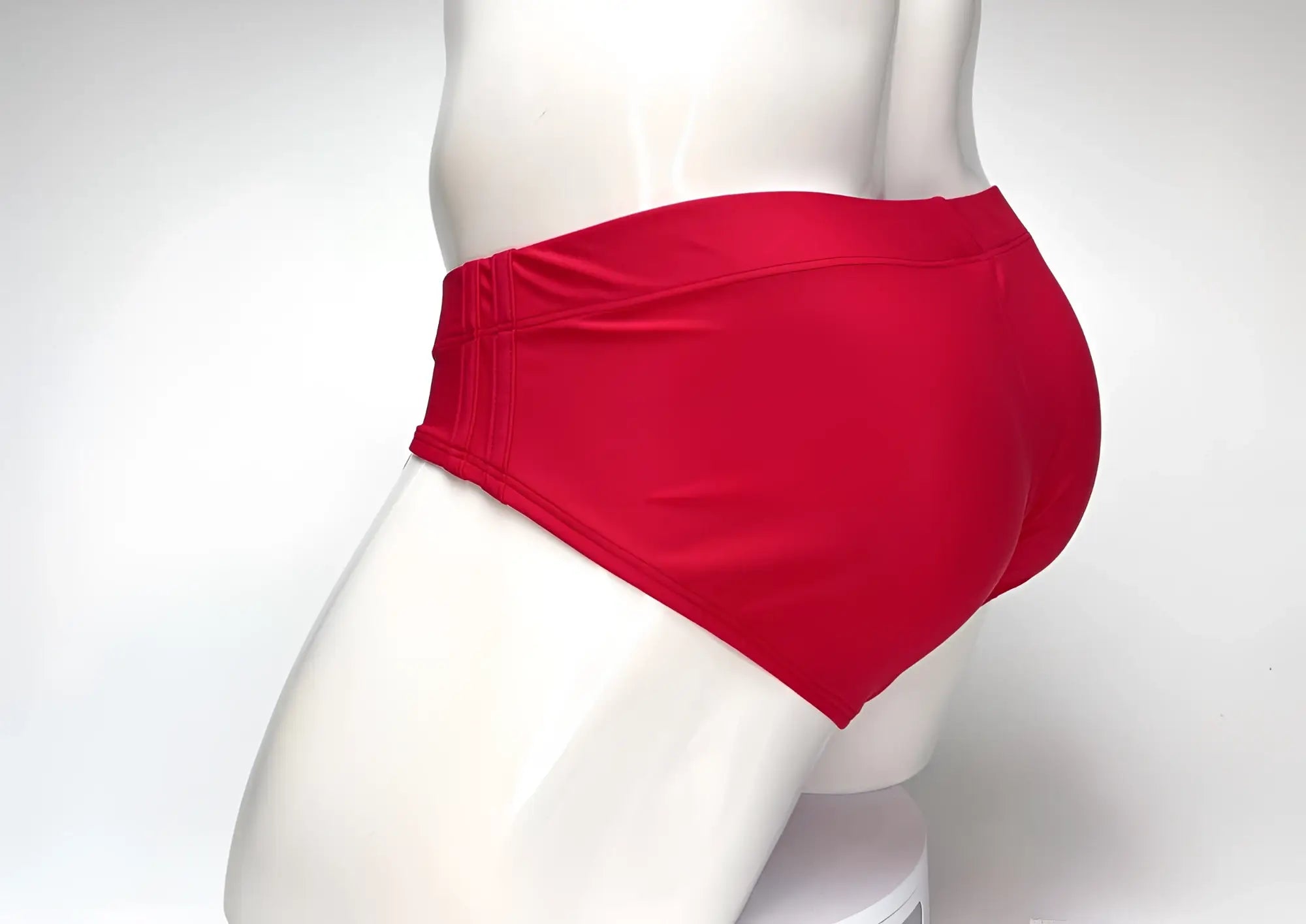 WildmanT big boy pouch swim brief in red with smooth stretchy fabric and tailored fit for comfortable swimming