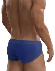 Wildmant big boy pouch swim brief royal blue with white stitching on waistband and leg openings for swimwear use