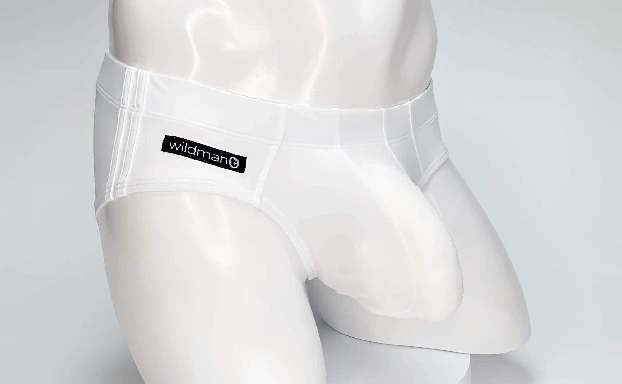 White wildman wildmant big boy pouch swim brief men’s underwear with sleek form-fitting design and smooth fabric