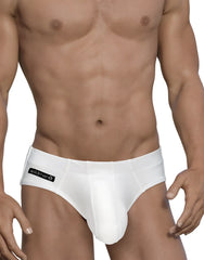 White wildman wildmant big boy pouch swim brief with smooth form-fitting design for comfortable swimwear use