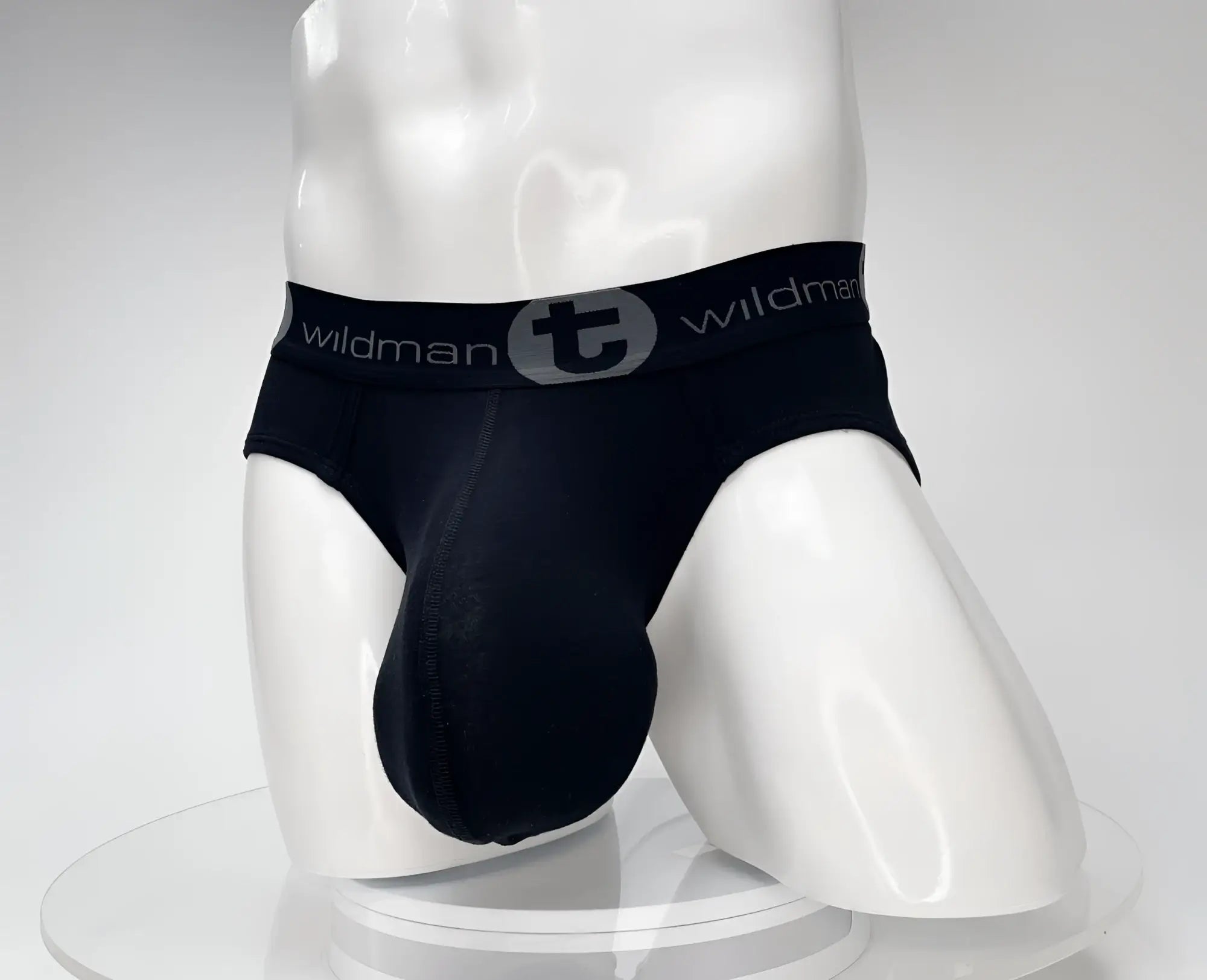 WildmanT cotton monster cock brief black men’s briefs with supportive contoured design and elastic waistband