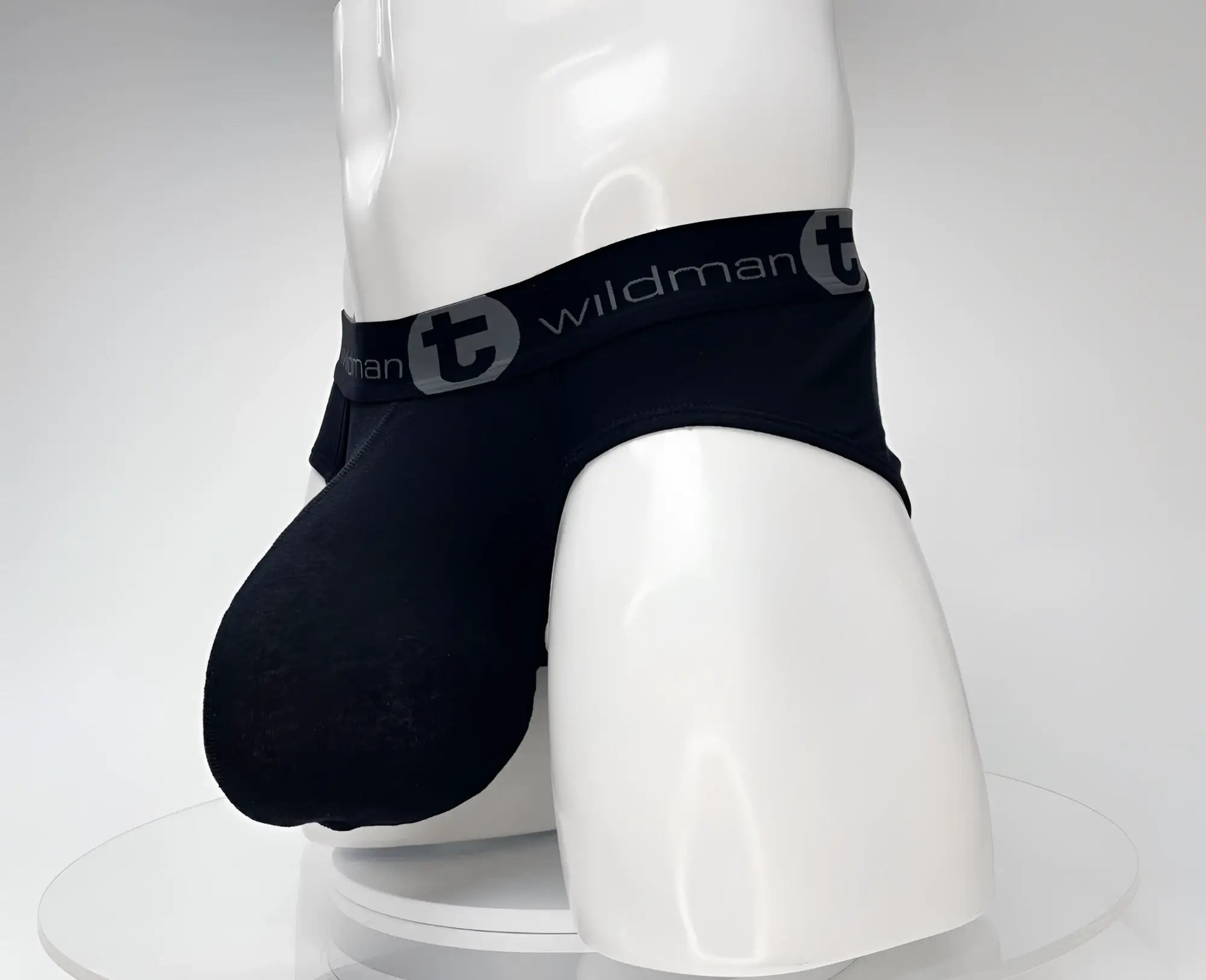 WildmanT cotton monster cock brief black men’s underwear with supportive contoured design and elastic waistband