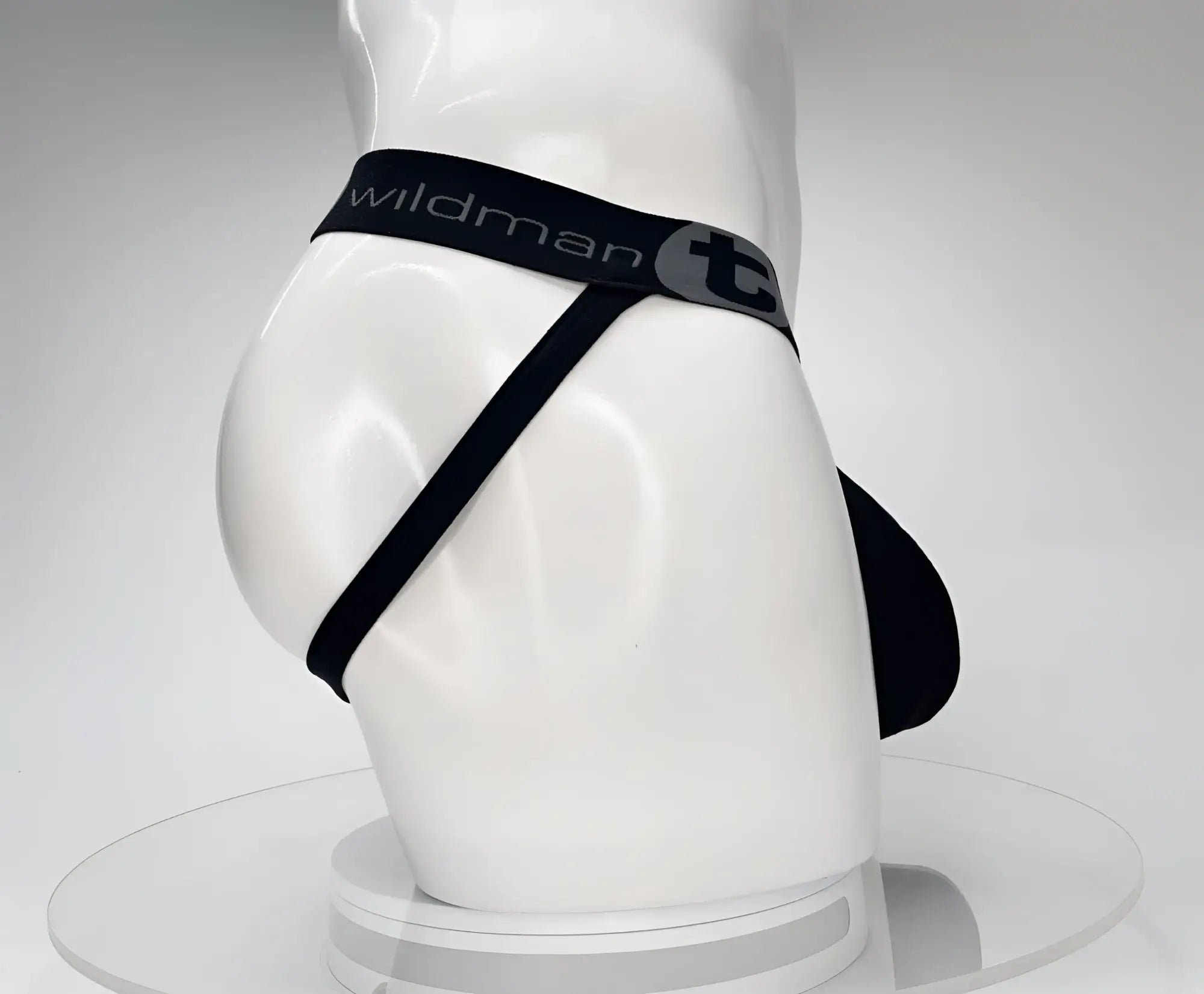 Black wildman wildmant cotton monster cock jockstrap with sleek minimalist design and elastic waistband