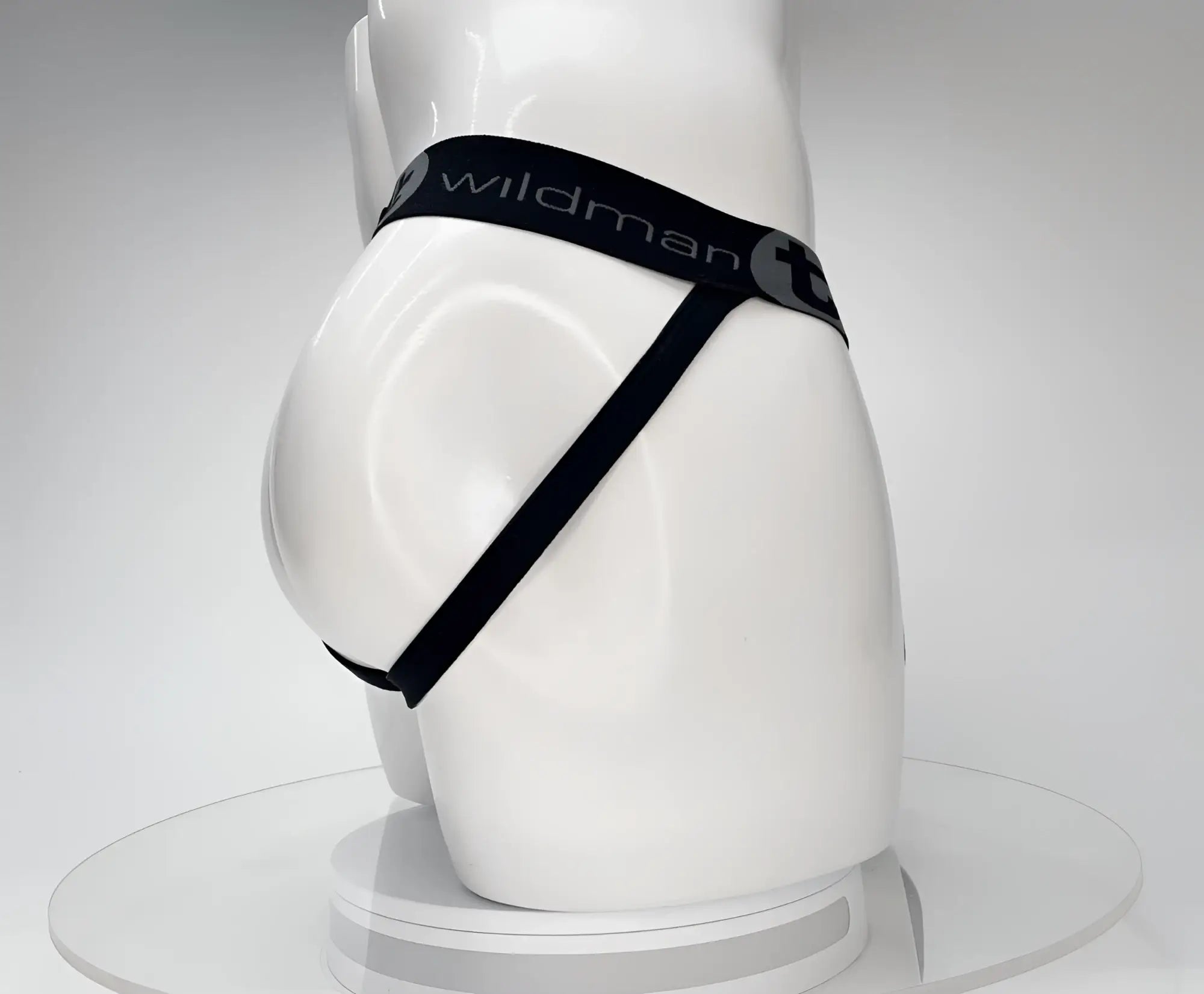 WildmanT cotton monster cock jockstrap briefs in black with sleek minimalist design and elastic waistband