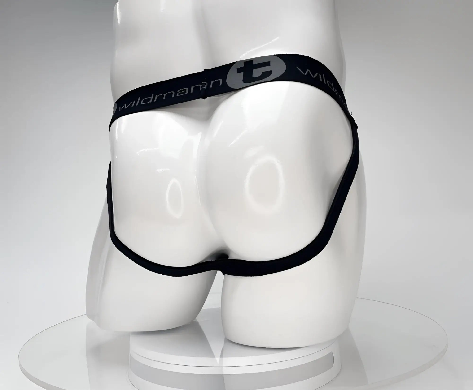 Wildmant cotton monster cock jockstrap black briefs with sleek minimalist design and elastic waistband