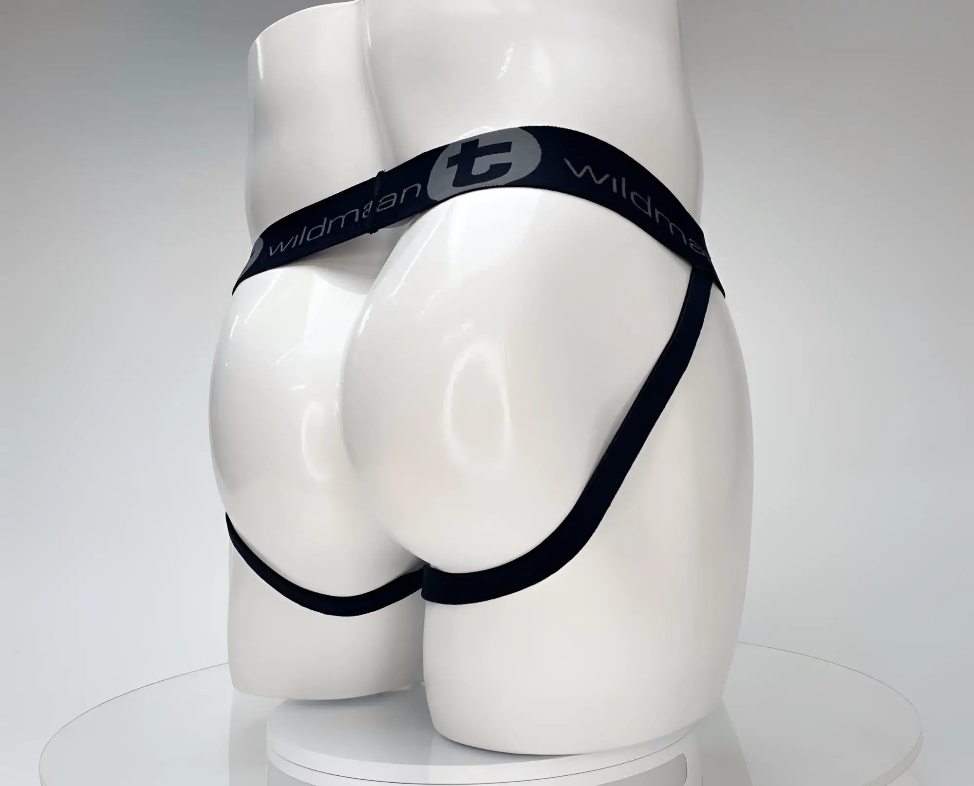 Black elastic waistband briefs with wildman branding and stylized t logo from wildmant cotton monster cock jockstrap white