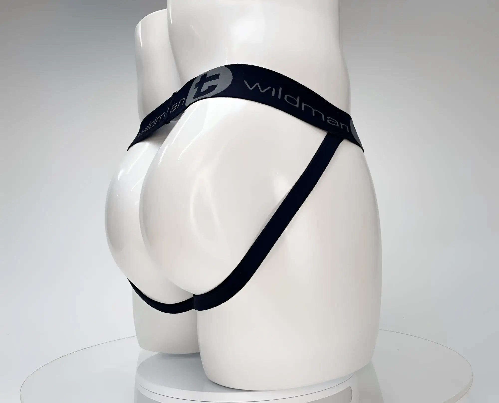 Black wildman brand briefs with sleek minimalist design and elastic waistband featured in wildmant cotton monster cock jockstrap white