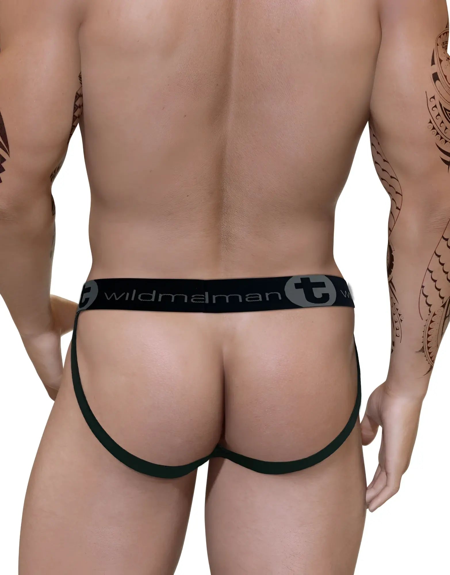 Black wildman brand royal blue modal big boy pouch jockstrap with sleek contoured design and elastic straps