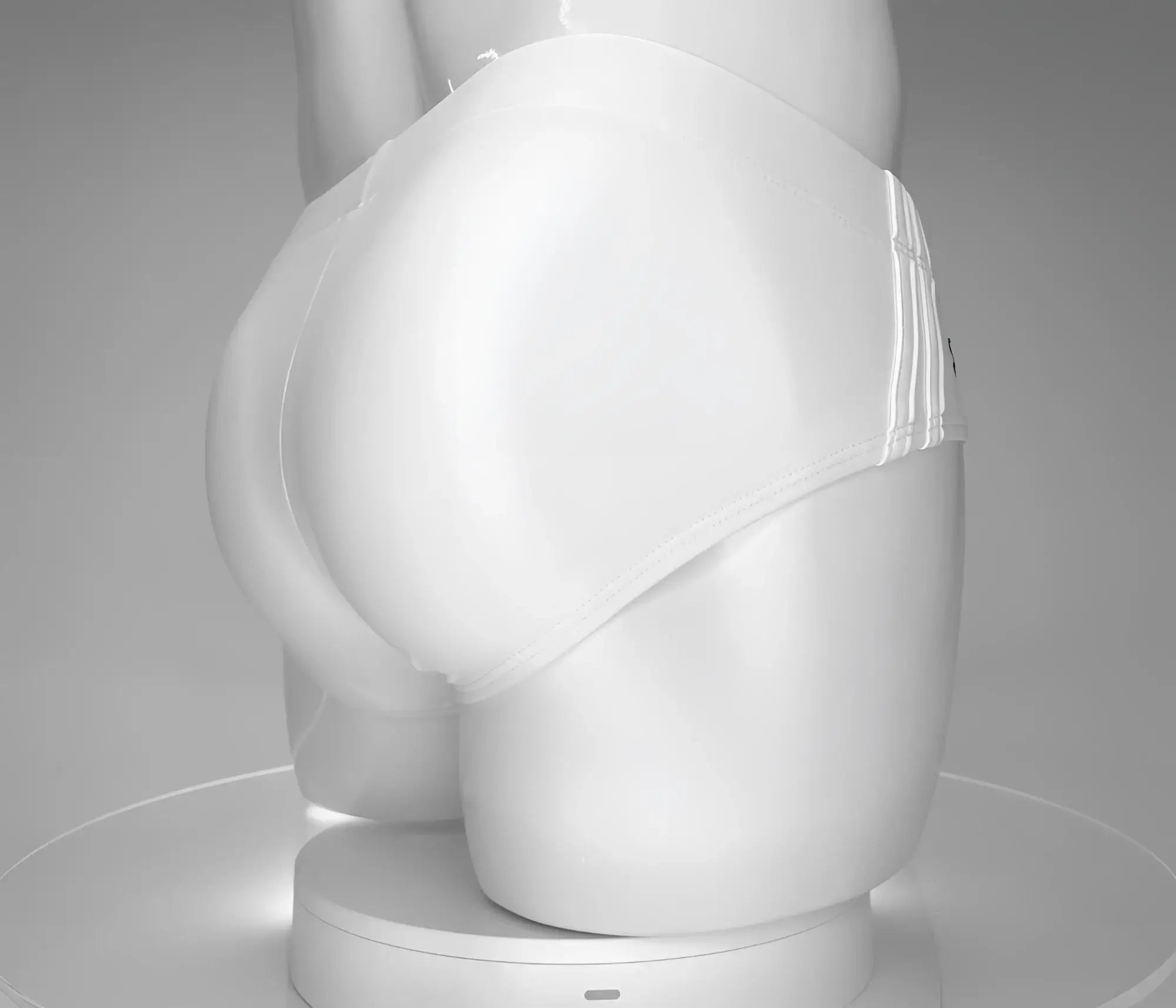 WildmanT monster cock swim brief white seamless briefs with smooth form fitting design and subtle elastic waistband detailing