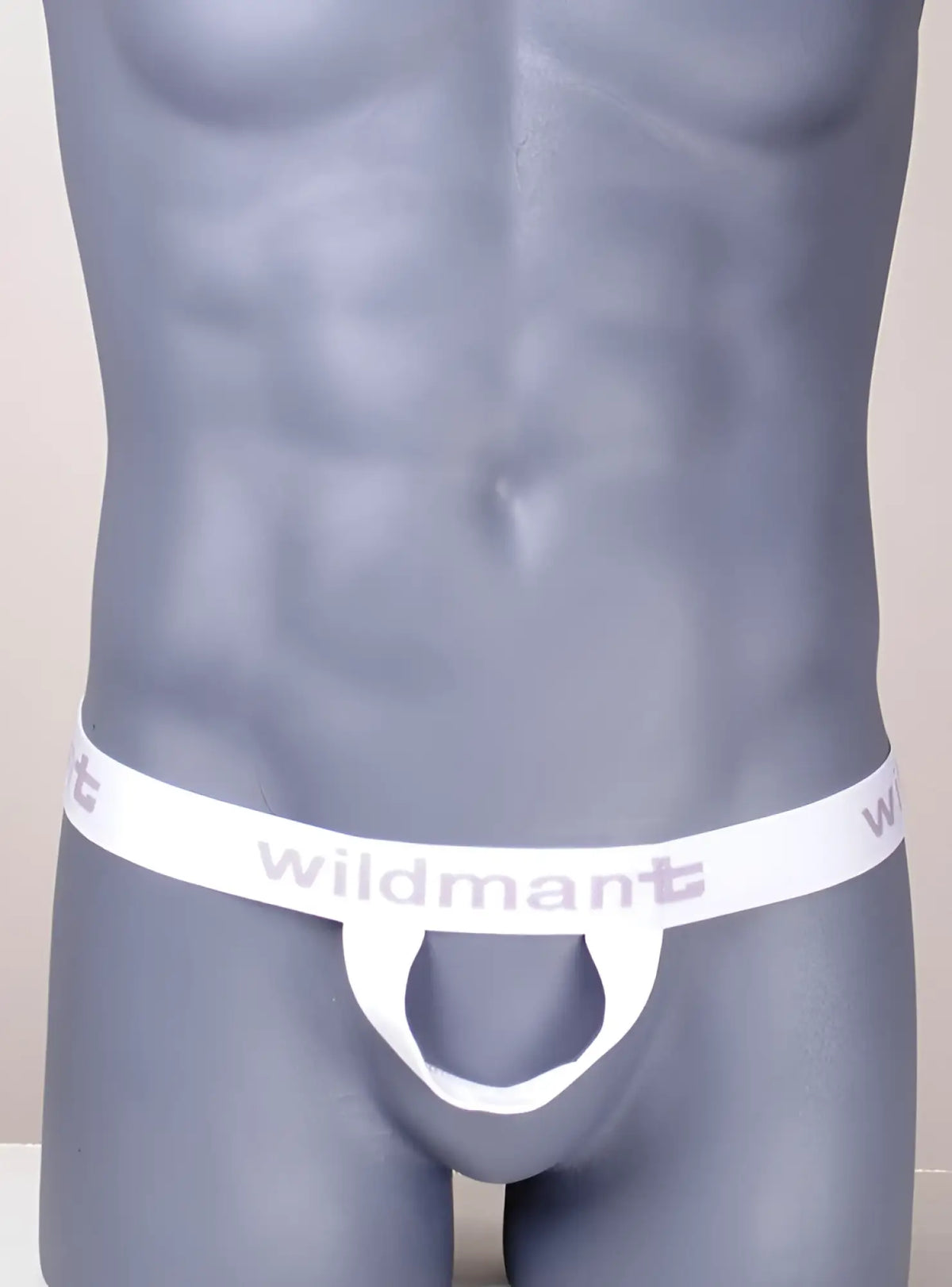 Wildmant the original ball lifter white with white elastic waistband wildmant branding and central loop design for secure fit