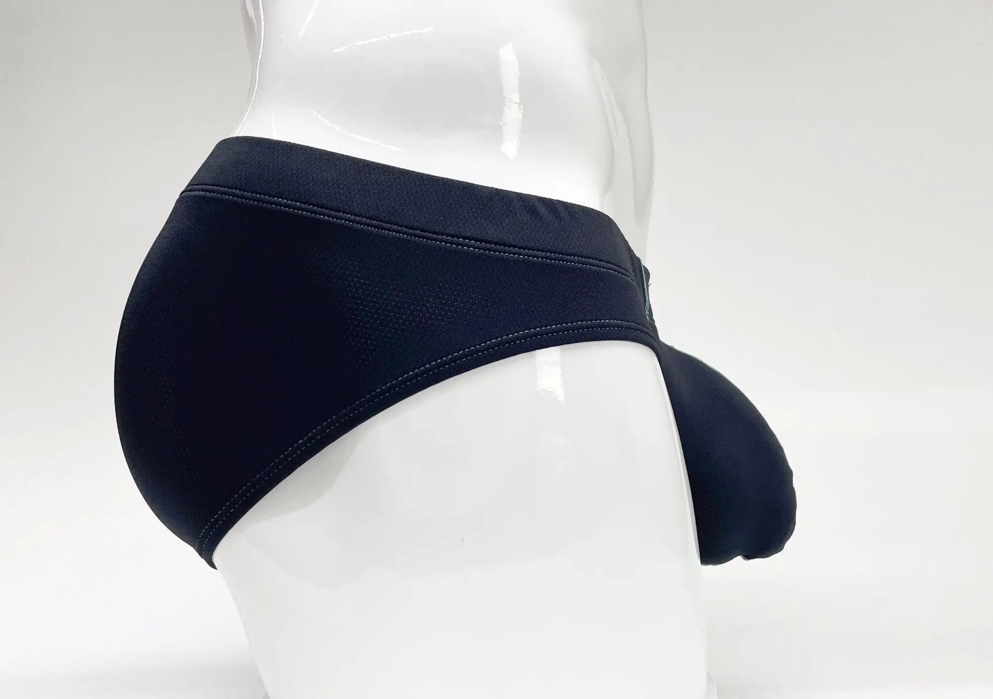 WildmanT Stitch Big Boy Pouch Brief blue form-fitting swim trunks with smooth stretchy fabric