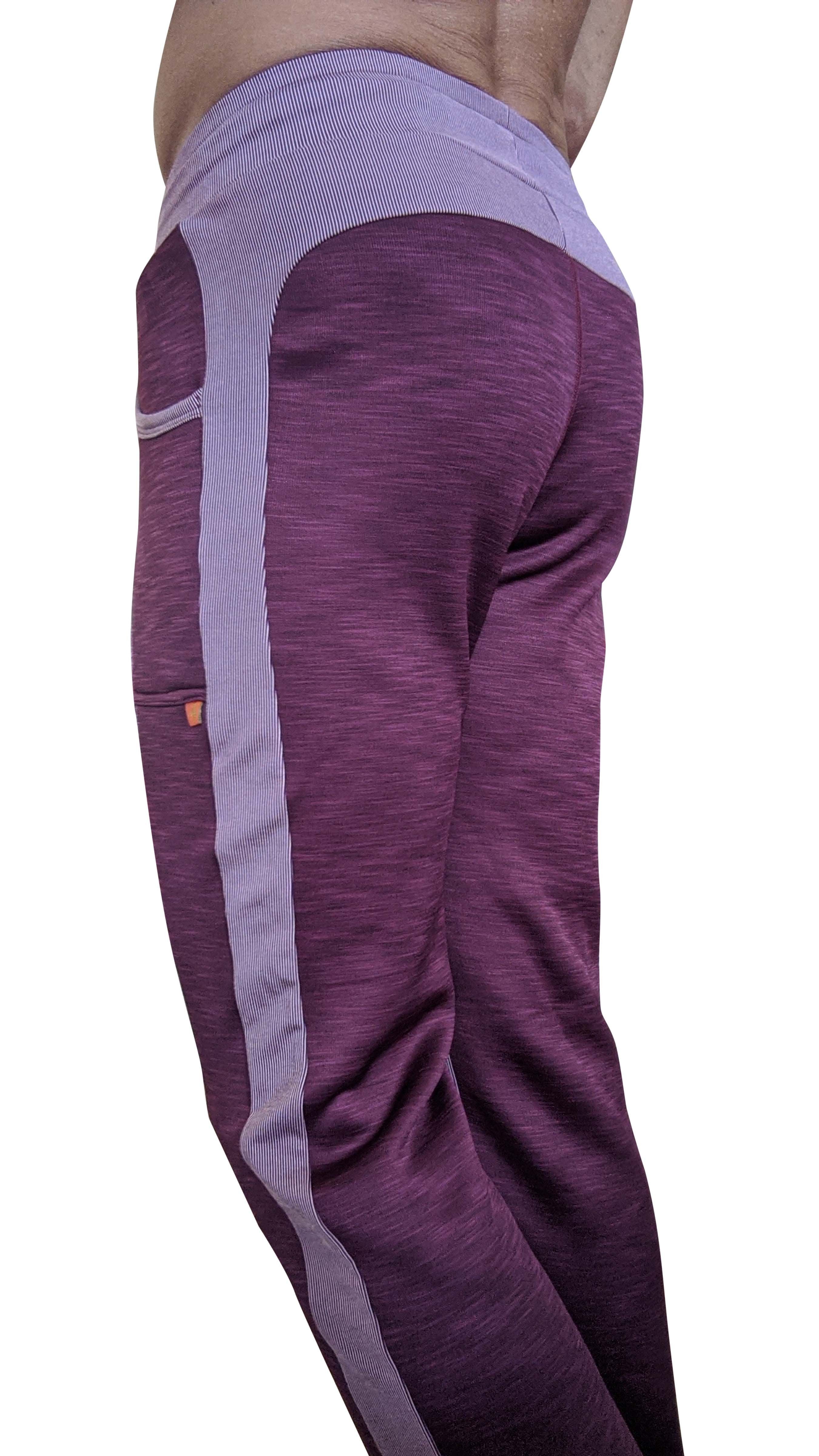 **Collection Hiver** Pantalon de survêtement et de détente en polaire épaisse et luxueuse (Violet prune)
