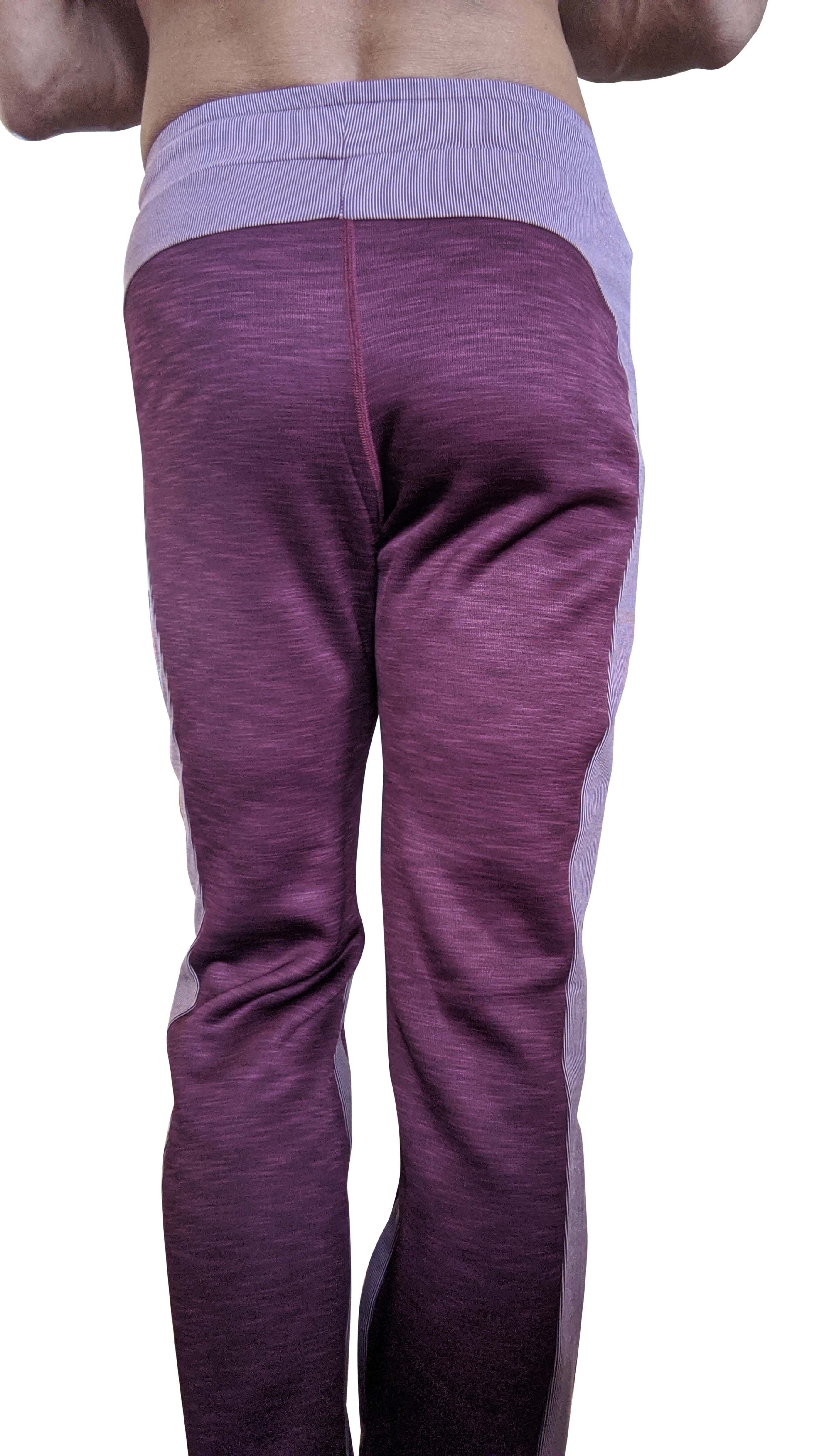 **Collection Hiver** Pantalon de survêtement et de détente en polaire épaisse et luxueuse (Violet prune)
