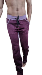 **Collection Hiver** Pantalon de survêtement et de détente en polaire épaisse et luxueuse (Violet prune)