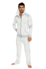 **Collection Hiver** Sweat à capuche de yoga croisé en polaire de luxe mi-lourde et coupe ajustée (Gris clair)