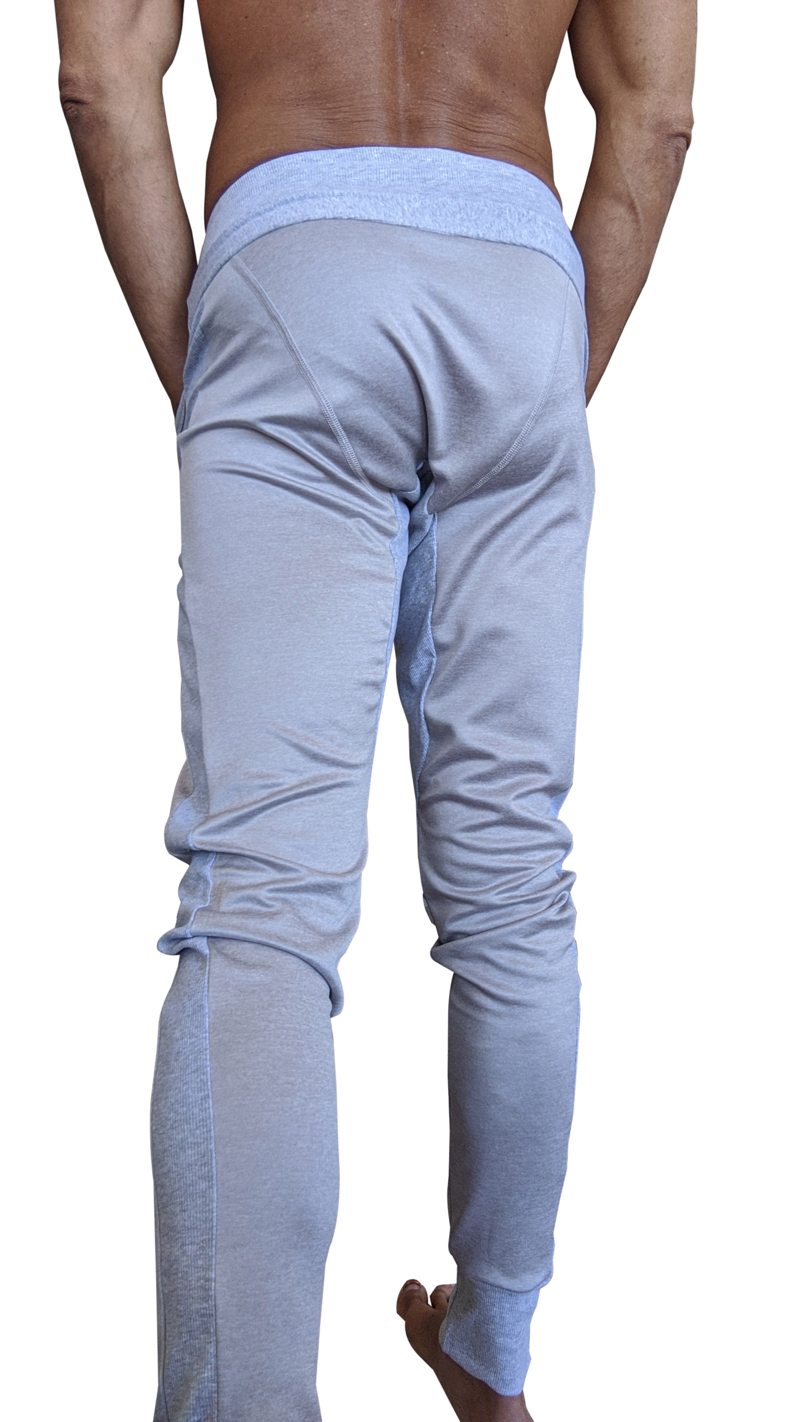 **Édition Hiver** Pantalon de jogging et de yoga long à revers en polaire Performance-Luxe (Gris acier inoxydable)