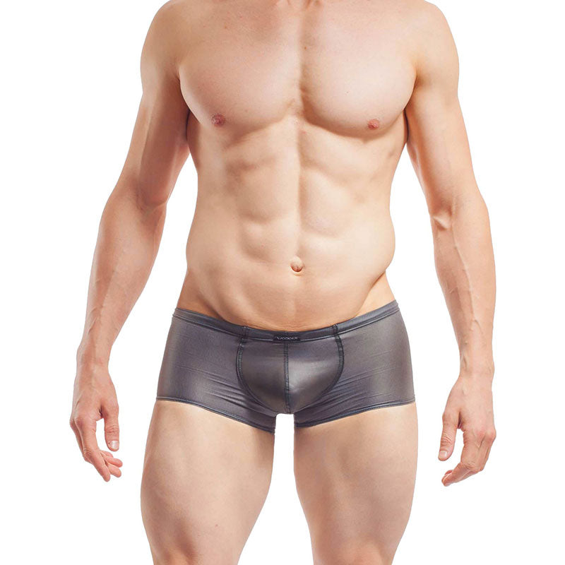 Wojoer Fun-X-Tion Latex Transparent Boxer Brief Underwear Black 325T316S Size XL