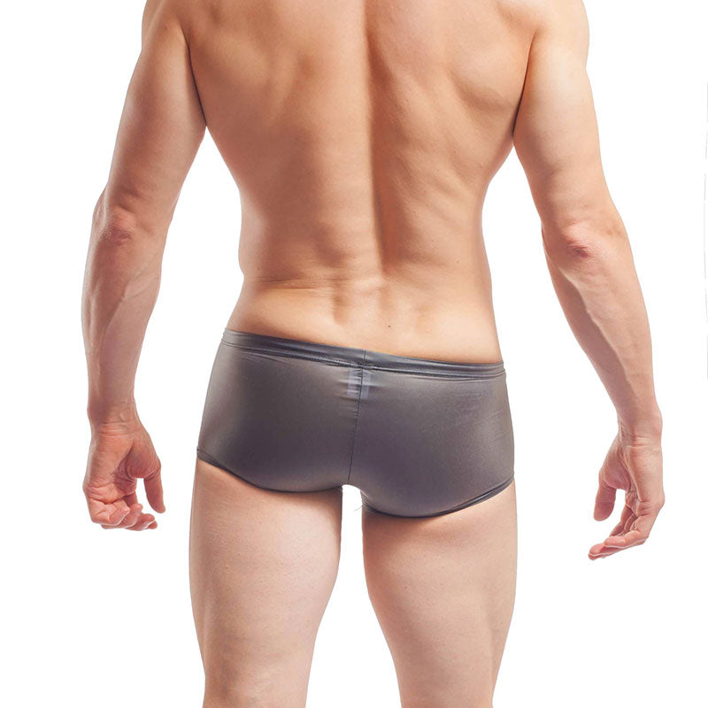 Wojoer Fun-X-Tion Latex Transparent Boxer Brief Underwear Black 325T316S Size XL