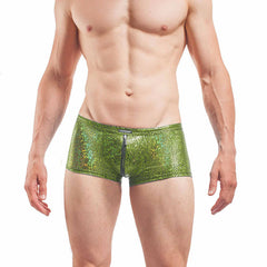 Wojoer Desert Shiny Crackle Glass Boxer Brief Sous-vêtement à fermeture éclair 361W603.1 Taille XL