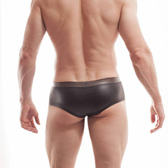 Wojoer Funplastic Caoutchouc Ceinture Transparente Mini Hipster Boxer Brief Sous-Vêtements Noir 373W452.1 Taille XL