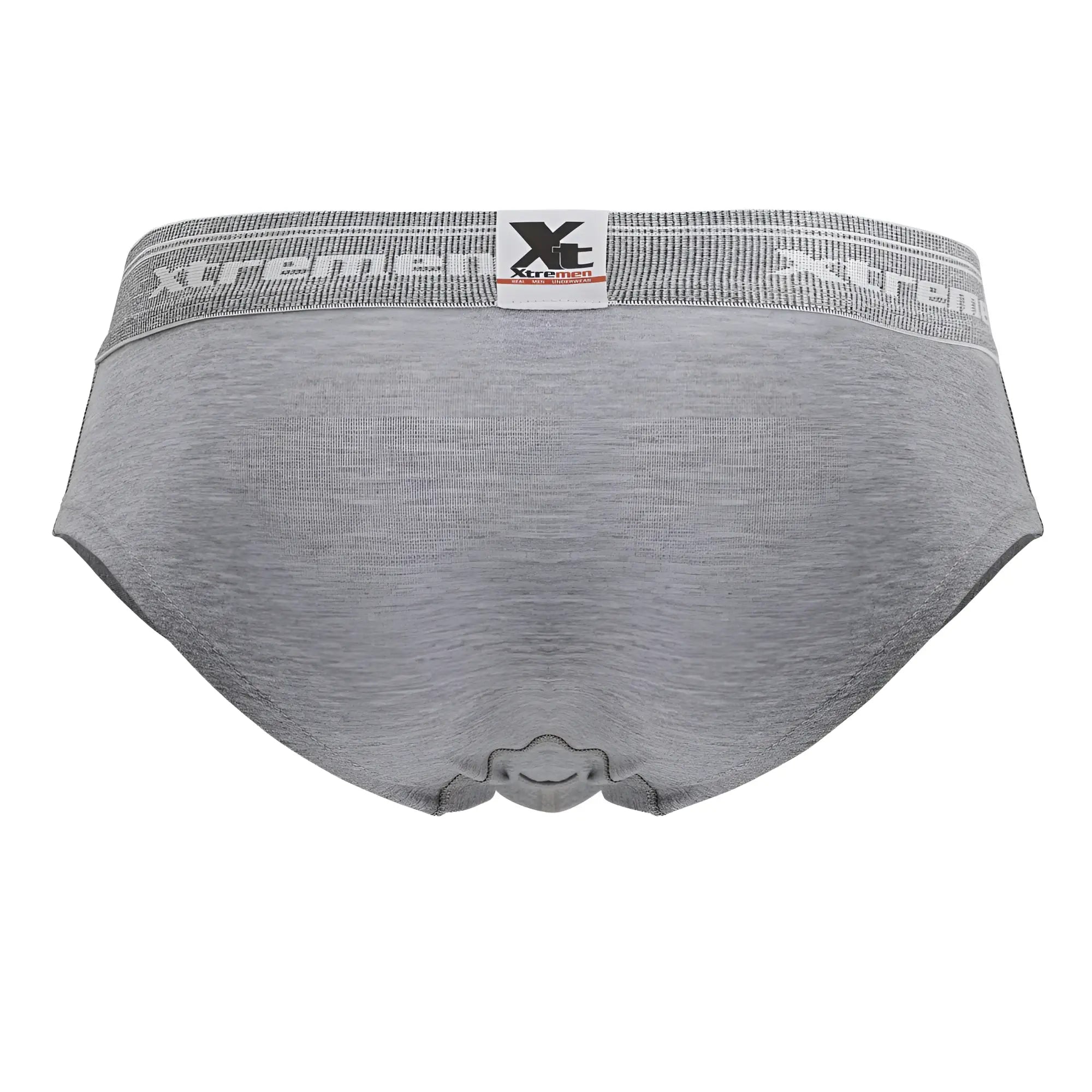 Xtremen 41315 jasper gray cotton blend briefs with gray heathered fabric and white elastic xtreme logo waistband