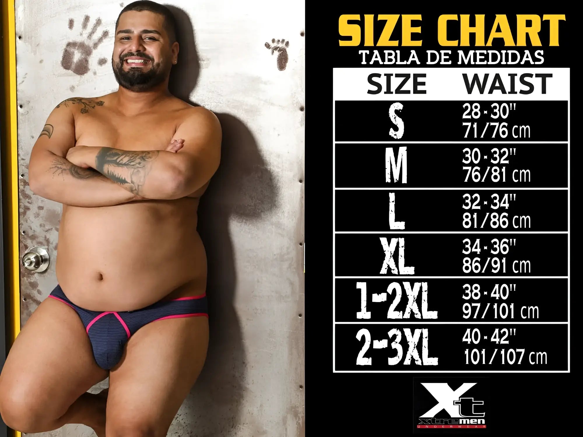 Xtremen 51443c jacquard camouflage boxer briefs in gray with navy blue and pink textured jacquard fabric design